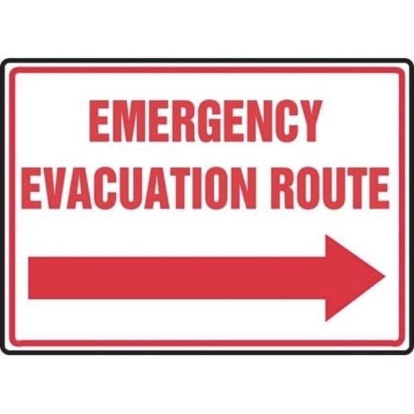 Accuform SAFETY SIGN EMERGENCY EVACUATION MFEX551VP MFEX551VP - main